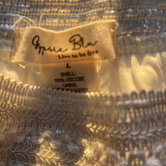 Gypsie Blue White Skirt Size Large - Picture 3 of 5